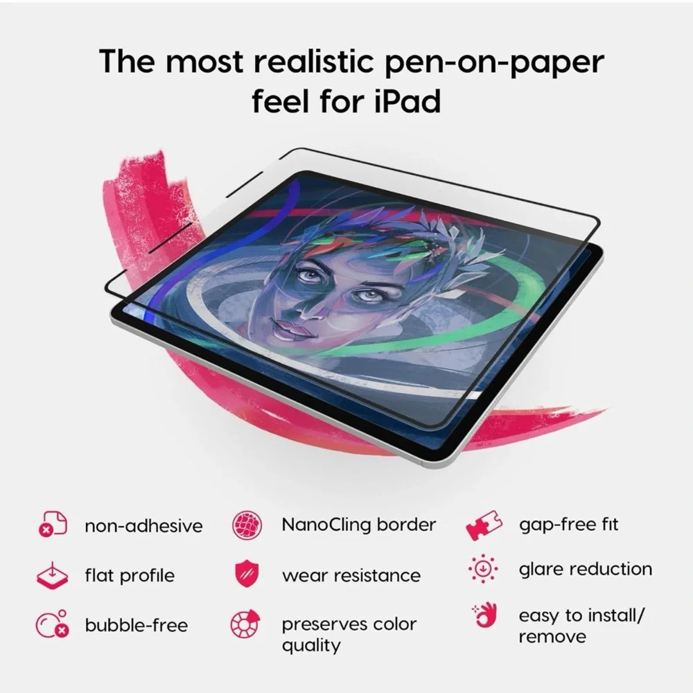 COPY - Astropad Rock Paper Pencil Matte iPad screen Protector +Apple Pencil Tips